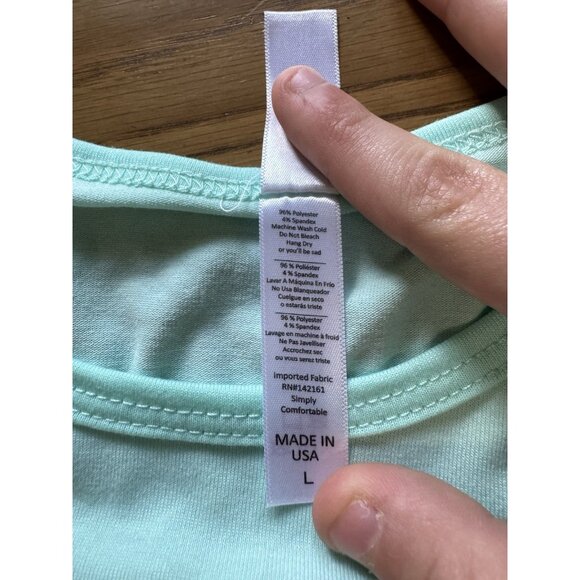 LuLaRoe Blue Tunic Shirt Women Size Large Lightweight Stretch Lounge Travel City - Picture 6 of 8